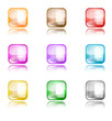 a set of colorful web button templates