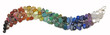 Banner of tumbled stones in curve shape