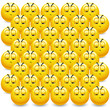 Smilies watching their team being defeated