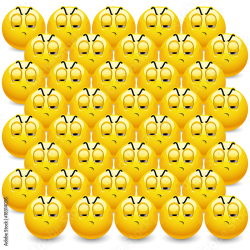 Vector: Smilies watching their team being defeated Smilies watching their team being defeated