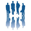 Bussines people silhouettes