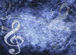 blue musical background in grunge style