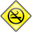 Vector: "No Smoking" Sign (diamond - roadsign style - shiny - vector) "No Smoking" Sign (diamond - roadsign style - shiny - vector)