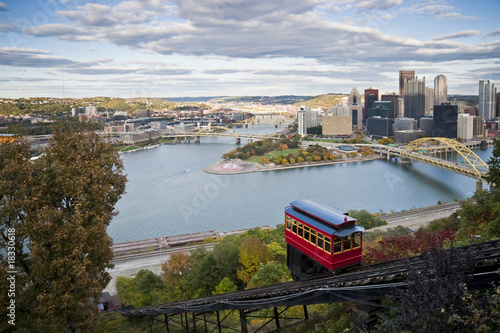 Photo: Pittsburgh, Pa with the Duquesne Incline in the foreground Pittsburgh, Pa with the Duquesne Incline in the foreground