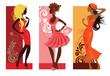 three fashion women