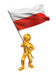 Men with flag. Poland