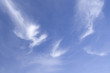 Fresh clear Blue sky with Wispy clouds