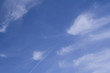 Fresh clear Blue sky with Wispy clouds