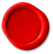 Illustration: Blank red wax seal Blank red wax seal