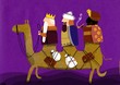 tres reyes magos en un camello