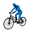 Female Bicycle Rider Illustration Silhouette
