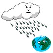 acid rain vector illustration