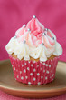 Pink and white cupcake Pink and white cupcake
