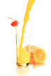 Orange juice and oranges