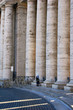 Colonnade of St.Peter`s basilica in Vatican detail