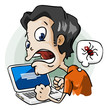 Infected by Virus. Cartoon Series