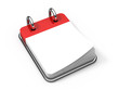 Blank Desk calendar on white