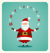 Christmas card with Santa. Vector. Editable