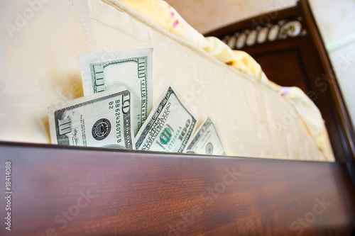 Photo: money under a mattress money under a mattress