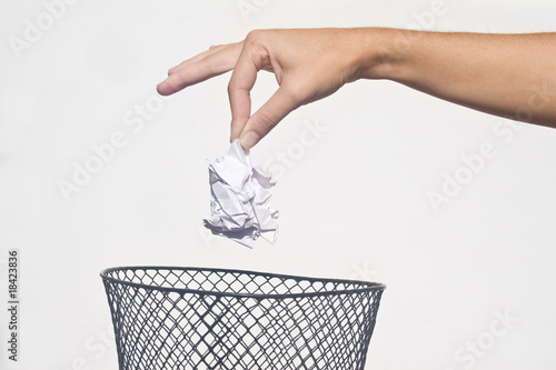 Photo: Hand with garbage Hand with garbage