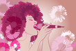 Vector illustration of a jazz singer