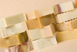 group of handmade soap with herbal material group of handmade soap with herbal material