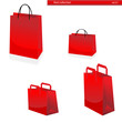 Red Christmas Gift Bags/Shopping Bags - Set 01 Red Christmas Gift Bags/Shopping Bags - Set 01