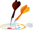 Two darts in bull