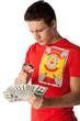 Young man with money Young man with money