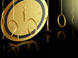 Vector: 2010 card with midnight clock 2010 card with midnight clock
