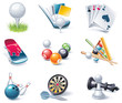 Vector cartoon style icon set. Part 36. Sport