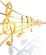 Golden Musical Notes