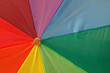 Umbrella in rainbow colors