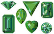 Different cut emeralds Different cut emeralds