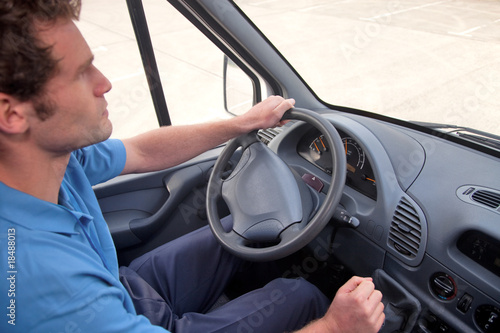 Photo: Van driver left hand drive vehicle. Van driver left hand drive vehicle.