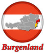 3D-Button Republik Österreich - Burgenland