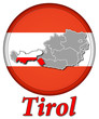 3D-Button Republik Österreich - Tirol