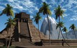 Maya Tempel 2012 Transformation blau grün 003