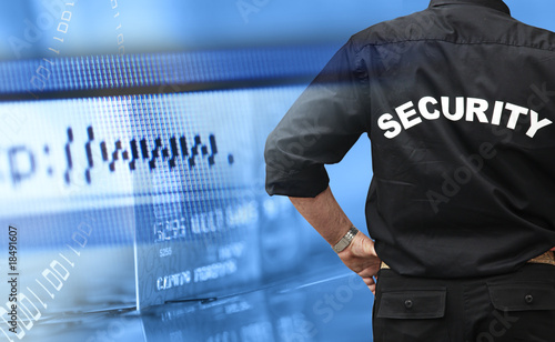 Photo: Online shopping security concept Online shopping security concept
