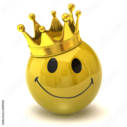 happy smiley with crown