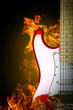 Fire electric guitar.