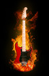 Fire electric guitar.