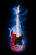 Fire electric guitar.