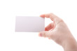 hand with business card hand with business card