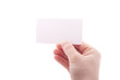 hand with business card hand with business card