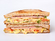 meat, lettuce and cheese sandwich on toasted bread meat, lettuce and cheese sandwich on toasted bread