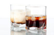 Black russian and white russian cocktails