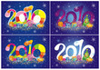 Four new year's backgrounds