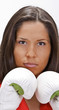 Woman with boxing gloves