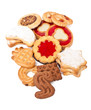big pile of various christmas cookies